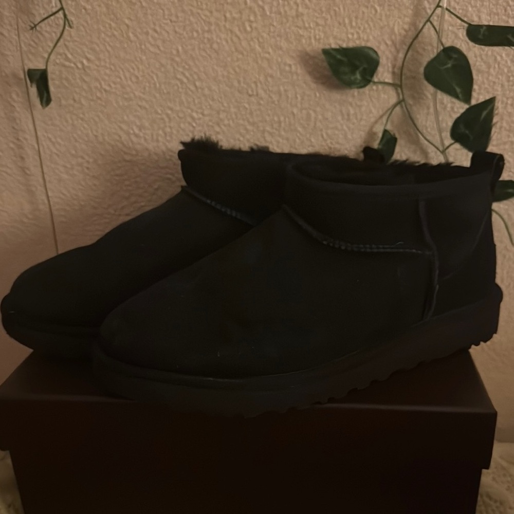 UGGs classic ultra mini boots black